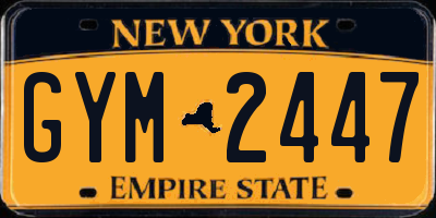 NY license plate GYM2447