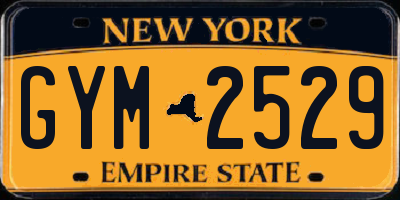 NY license plate GYM2529