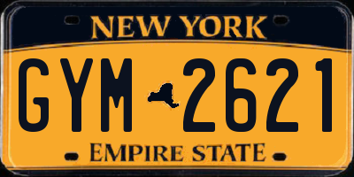 NY license plate GYM2621