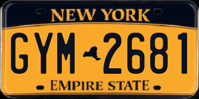 NY license plate GYM2681