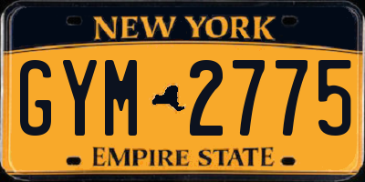 NY license plate GYM2775