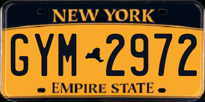 NY license plate GYM2972