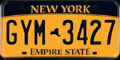 NY license plate GYM3427