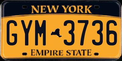 NY license plate GYM3736