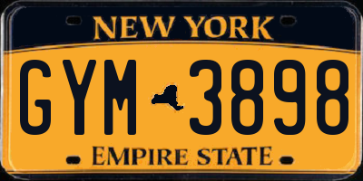 NY license plate GYM3898