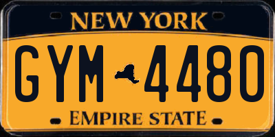 NY license plate GYM4480