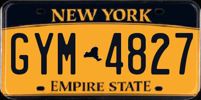 NY license plate GYM4827