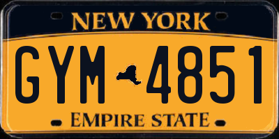 NY license plate GYM4851
