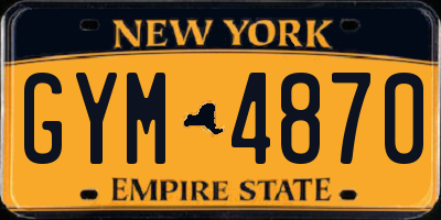 NY license plate GYM4870