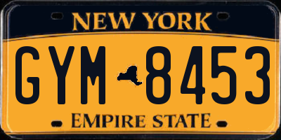 NY license plate GYM8453