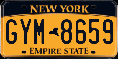 NY license plate GYM8659