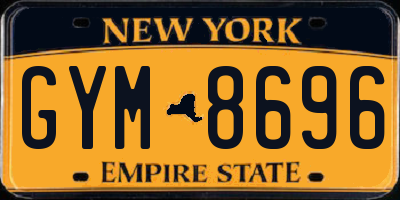 NY license plate GYM8696