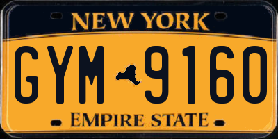 NY license plate GYM9160