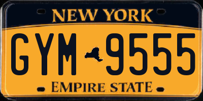 NY license plate GYM9555