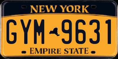 NY license plate GYM9631