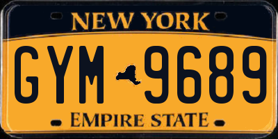 NY license plate GYM9689