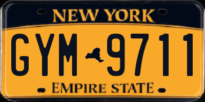 NY license plate GYM9711