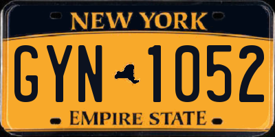 NY license plate GYN1052