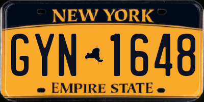 NY license plate GYN1648