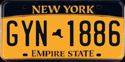 NY license plate GYN1886