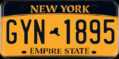 NY license plate GYN1895