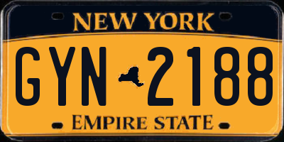 NY license plate GYN2188