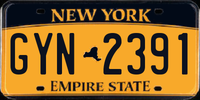 NY license plate GYN2391