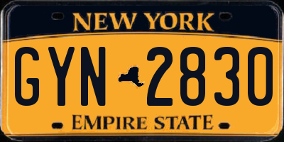 NY license plate GYN2830