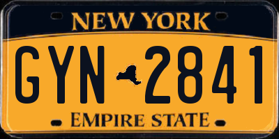 NY license plate GYN2841