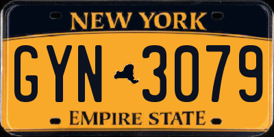 NY license plate GYN3079