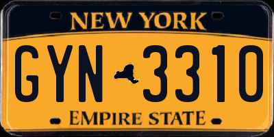NY license plate GYN3310