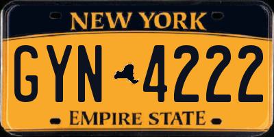 NY license plate GYN4222