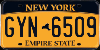 NY license plate GYN6509
