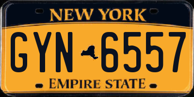 NY license plate GYN6557