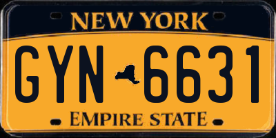 NY license plate GYN6631