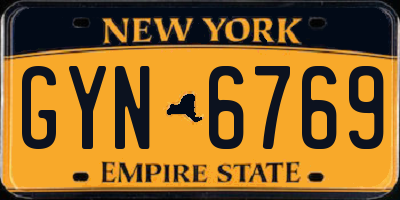 NY license plate GYN6769