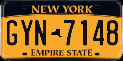 NY license plate GYN7148