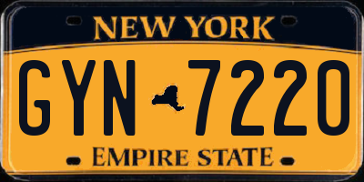 NY license plate GYN7220