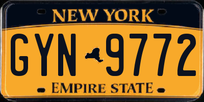 NY license plate GYN9772