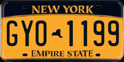 NY license plate GYO1199