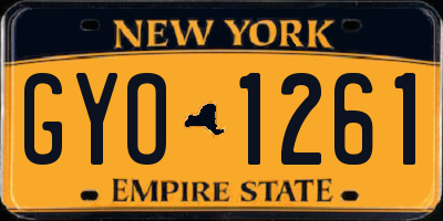NY license plate GYO1261
