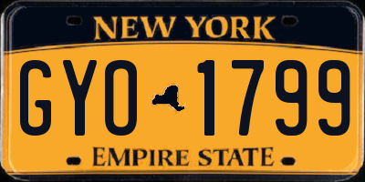 NY license plate GYO1799