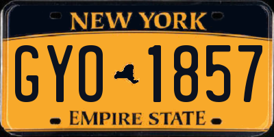 NY license plate GYO1857