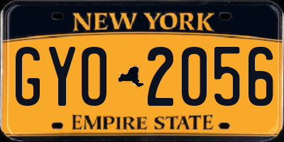 NY license plate GYO2056