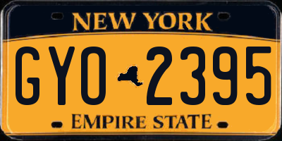 NY license plate GYO2395