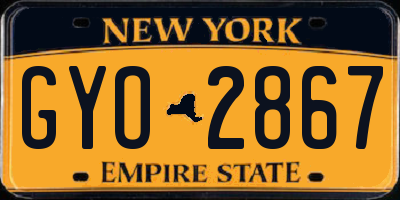 NY license plate GYO2867