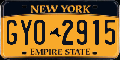 NY license plate GYO2915