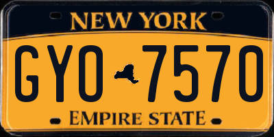 NY license plate GYO7570