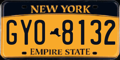 NY license plate GYO8132