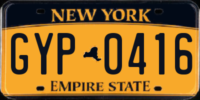 NY license plate GYP0416